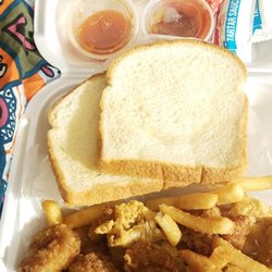 JZ's Fish & Wing - #6 Catfish nuggets, 10 shrimp, fries, bread & coleslaw