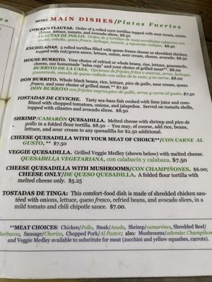 Menu photo 2 El Restaurante Ixtapa Hillsborough, NC Menu photo 2 El Restaurante Ixtapa Hillsborough, NC