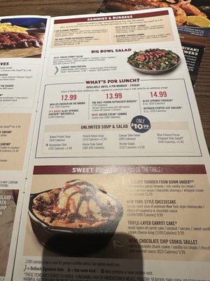 Menu photo 3 Outback Steakhouse Miami, FL Menu photo 3 Outback Steakhouse Miami, FL