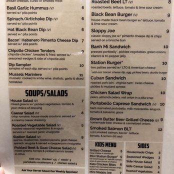 The Station - Menu - Salad Near Me - Raleigh, North Carolina The Station - Menu - Salad Near Me - Raleigh, North Carolina