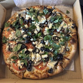 Pafumi's on main - Margeretta pizza with feta olives and mushrooms added - Italian Near Me - Wilbraham, Massachusetts Pafumi's on main - Margeretta pizza with feta olives and mushrooms added - Italian Near Me - Wilbraham, Massachusetts