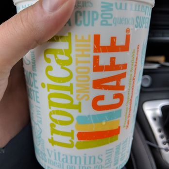 Tropical Smoothie Cafe - Reusable cup - saves you 50 cents on each smoothie - Juice Bars & Smoothies Near Me - Gaithersburg, Maryland Tropical Smoothie Cafe - Reusable cup - saves you 50 cents on each smoothie - Juice Bars & Smoothies Near Me - Gaithersburg, Maryland