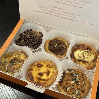 Na Tart - Chocolate tart, durian tart, creme brulee and red bean tart, espresso tart, original tart, and pork floss tart. - Desserts Near Me - New York, New York Na Tart - Chocolate tart, durian tart, creme brulee and red bean tart, espresso tart, original tart, and pork floss tart. - Desserts Near Me - New York, New York
