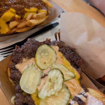 Palisades Garden Cafe - Double Smashed Burger (I think that's what it was called). - Bakeries Near Me - Pacific Palisades, California Palisades Garden Cafe - Double Smashed Burger (I think that's what it was called). - Bakeries Near Me - Pacific Palisades, California