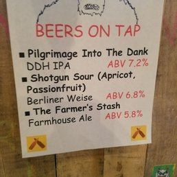 a list of beers on tap a list of beers on tap