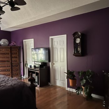 Sentry Construction Company - a bedroom with purple walls - General Contractors Near Me - Macon, Georgia Sentry Construction Company - a bedroom with purple walls - General Contractors Near Me - Macon, Georgia