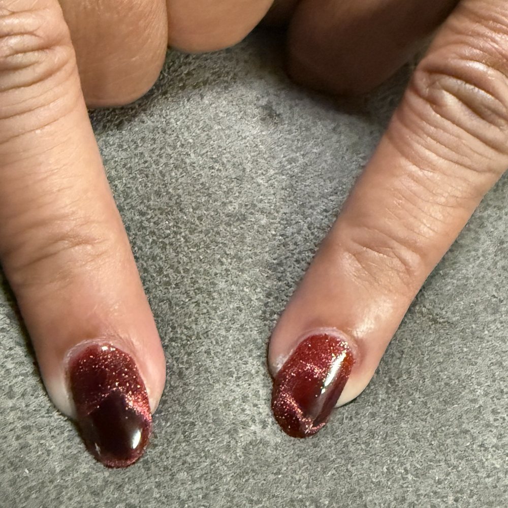 Royal Nails - Left and right ring finger ... can't tell one is a heart... my only heard request but not executed to my satisfaction but her best - Nail Salons Near Me - Kapolei, Hawaii Royal Nails - Left and right ring finger ... can't tell one is a heart... my only heard request but not executed to my satisfaction but her best - Nail Salons Near Me - Kapolei, Hawaii