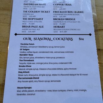 Briar Common Brewery + Eatery - Drink menu - New American Near Me - Denver, Colorado