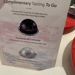 Two samples offered !! New espressos