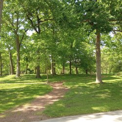 Moraine Park - Crushed limestone path through park & sculpture garden