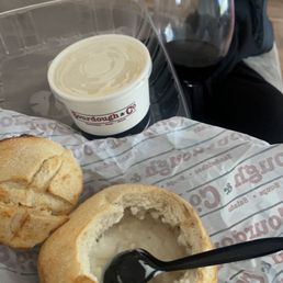 Bread Bowl with clam chowder. Bread Bowl with clam chowder.
