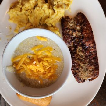 Eat My Biscuits - Traditional breakfast with chicken sausage and grits. - Breakfast & Brunch Near Me - East Point, Georgia
