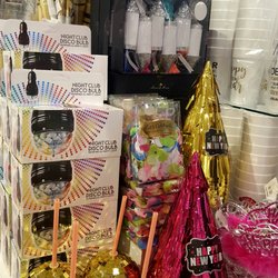 New Year's Eve party supplies. The disco ball tumbler is cool, but $25 price tag is not.