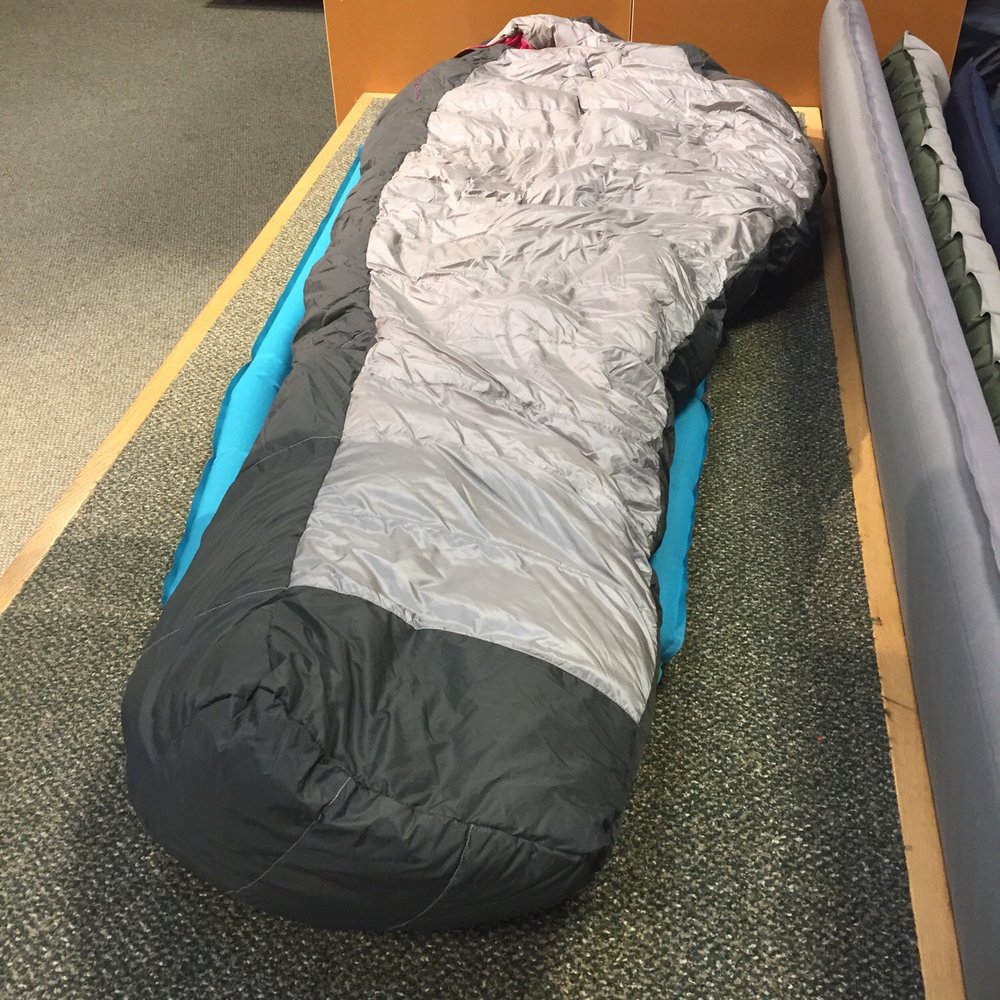 Trying out a sleeping bag Trying out a sleeping bag