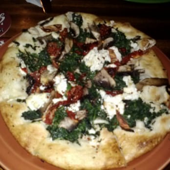 Mews Tavern - Make your own pizza. Spinach, goat cheese, Portobella mushrooms and sundried tomatoes. - American Near Me - Wakefield, Rhode Island Mews Tavern - Make your own pizza. Spinach, goat cheese, Portobella mushrooms and sundried tomatoes. - American Near Me - Wakefield, Rhode Island