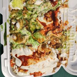 Hamza & Madina - Combo Over Rice which all sauces