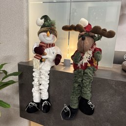 Xmas snowman and reindeer Xmas snowman and reindeer