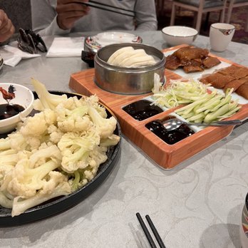 Chef's House  - Peking Duck - Peking duck, steamed cauliflower - Chinese Near Me - Duluth, Georgia
