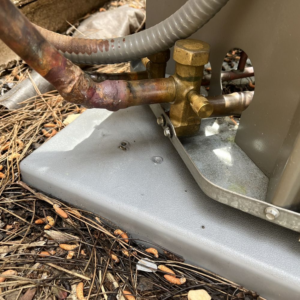Cool Air Solutions - Melted AC platform from brazing work - Close up Photo #1 - Heating & Air Conditioning/HVAC Near Me - Murrieta, California