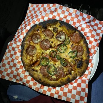Turtle Bus Pizza - Pepperoni, mushroom, half jalapeño - Pizza Near Me - Avon, Colorado