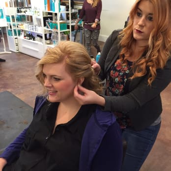 Traci Woodard Salon - Mallory doing one of my bridesmaid's hair - Hair Salons Near Me - Destrehan, Louisiana