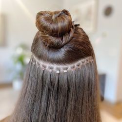 Artisan Grae Hair Salon - That clean bead work...  (weft extension foundation)