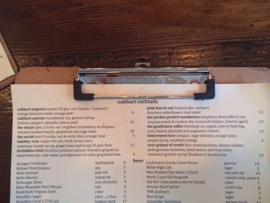 Menu photo 7 Oakhart Social Restaurant Charlottesville, VA Menu photo 7 Oakhart Social Restaurant Charlottesville, VA