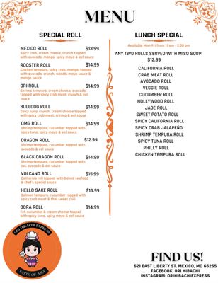 Menu photo 3 Ori Hibachi Express Mexico, MO Menu photo 3 Ori Hibachi Express Mexico, MO