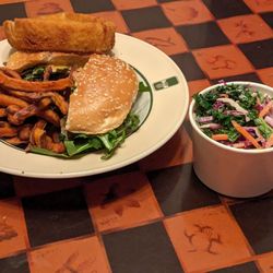 Farm Burger South Asheville - Build your own burger with kale slaw at home