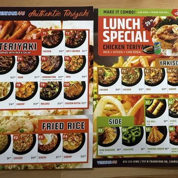 Teriyaki 4 U - New menu - Coffee & Tea Near Me - Carrollton, Texas Teriyaki 4 U - New menu - Coffee & Tea Near Me - Carrollton, Texas