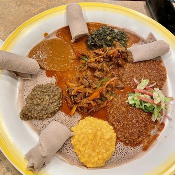 Abyssinia Restaurant - a plate of food - Ethiopian Near Me - Silver Spring, Maryland