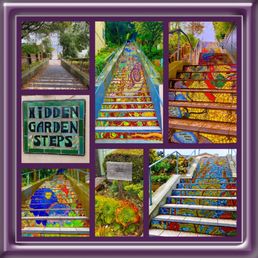 Montage of images from the Hidden Garden Steps Montage of images from the Hidden Garden Steps