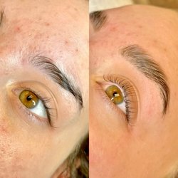 LeClair Aesthetics - Before and After a Brow Lamination + Lash Lift and Tint