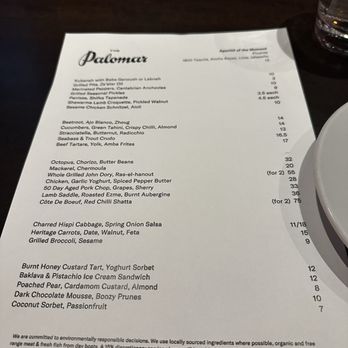 The Palomar Restaurant - Dinner menu - Middle Eastern Near Me - London, XGL The Palomar Restaurant - Dinner menu - Middle Eastern Near Me - London, XGL