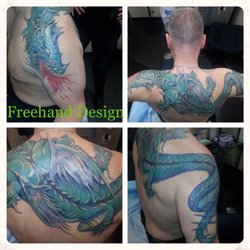 Dead Man's Hand Custom Tattoo & Body Piercing - Tattoo done by Brenda Burke