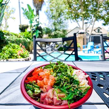 PokiDoki - Medium bowl: salmon + tuna, with half brown rice & salad - Japanese Near Me - Cypress, California PokiDoki - Medium bowl: salmon + tuna, with half brown rice & salad - Japanese Near Me - Cypress, California
