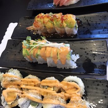 Sushi Up - Asparagus roll, spicy mango roll, and........I don't remember the other one. - Sushi Bars Near Me - Orem, Utah