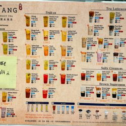 Yi Fang Taiwan Fruit Tea - Menu - February 2025