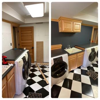 Nice and Clean Painting - Before and after laundry room! - Painters Near Me Nice and Clean Painting - Before and after laundry room! - Painters Near Me