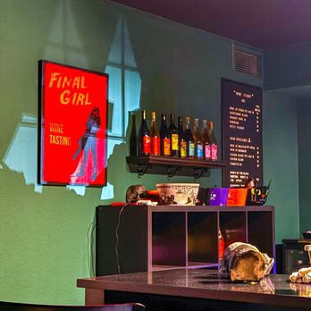 Final Girl Wines - The fun ambiance at Final Girl Wine's tasting room in Solvang, CA! - Wine Tasting Room Near Me - Solvang, California Final Girl Wines - The fun ambiance at Final Girl Wine's tasting room in Solvang, CA! - Wine Tasting Room Near Me - Solvang, California
