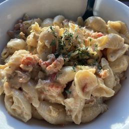 Delicious crawfish mac and cheese