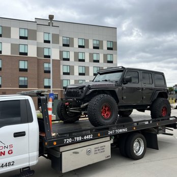 Elevations Towing - Rubicon with 37inch tire's - Towing Near Me
