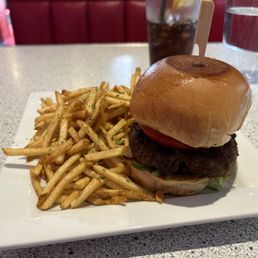 Burger and fries.