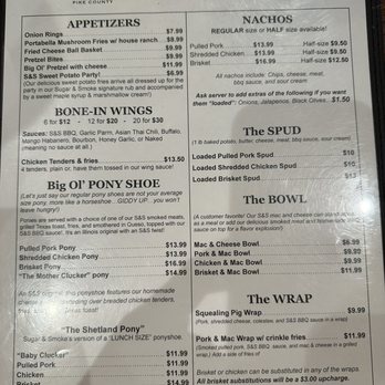 Sugar & Smoke - Menu - Barbeque Near Me - Pittsfield, Illinois Sugar & Smoke - Menu - Barbeque Near Me - Pittsfield, Illinois