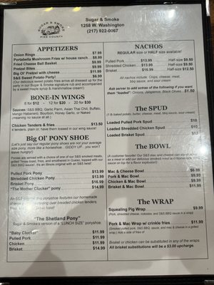 Menu photo 2 Sugar & Smoke Pittsfield, IL Menu photo 2 Sugar & Smoke Pittsfield, IL