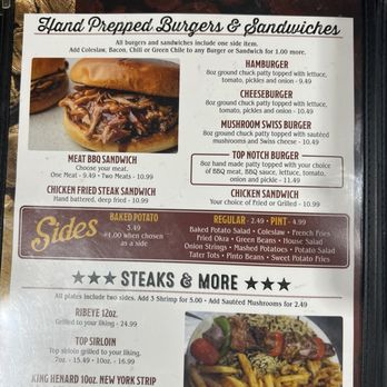 Top Notch Texas BBQ - Menu - Barbeque Near Me - Childress, Texas Top Notch Texas BBQ - Menu - Barbeque Near Me - Childress, Texas