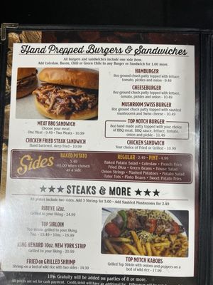 Menu photo 2 Top Notch Texas BBQ Childress, TX Menu photo 2 Top Notch Texas BBQ Childress, TX