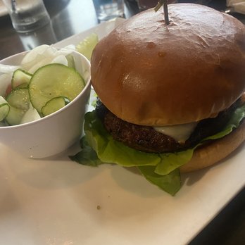 The Back Room Bar And Grill - Cheese burger with the cucumber salad on the side (which was delicious as well) - American Near Me - Agawam, Massachusetts The Back Room Bar And Grill - Cheese burger with the cucumber salad on the side (which was delicious as well) - American Near Me - Agawam, Massachusetts
