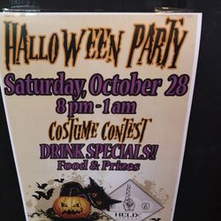 Tiny's Place - Halloween party Saturday the 28th judging on Most Awesome, Scariest & Dumbest Costumes!