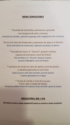 Menu photo 2 La Forquilla Barcelona, B